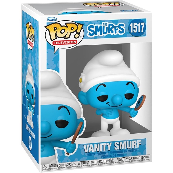 Figurina - Pop! Television - The Smurfs - Vanity Smurf, Albastru, 9.5 cm