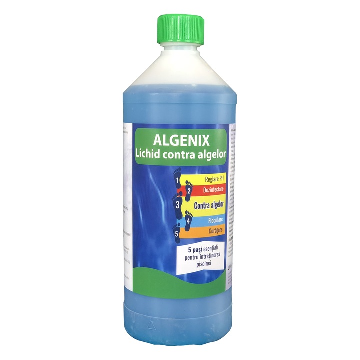 Algenix algaölő folyadék, víztisztító termék, biocid, fertőtlenítőszer, 1 l