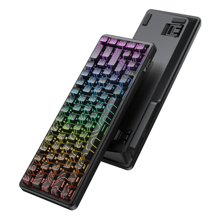 Tastatura Gaming DomestiQ, model Onikuma G67, RGB ARGB, Magnetic Switch, 67 taste, USB-C, Polling Rate 8000Hz, Negru
