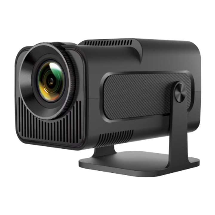 EnzomStore, Hordozható videoprojektor, Android 13, Wi-Fi 6, BT 5.0, 1920x1080p HD felbontás, 4K támogatás, HDMI kapcsolat, USB és Android / IOS tükrözés, fekete