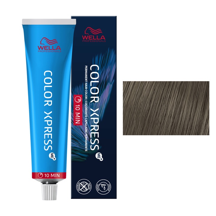 Vopsea de par permanenta Color Xpress Wella Professionals pentru retusarea rapida a radacinilor, 5/1 Light Brown Ash, 60 ml
