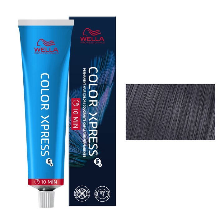 Vopsea de par permanenta Color Xpress Wella Professionals pentru retusarea rapida a radacinilor, 2/ Black, 60 ml
