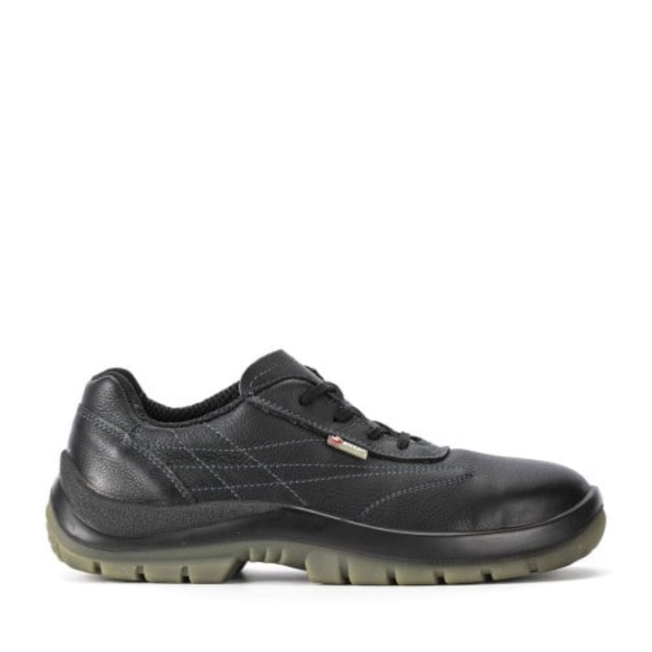 Pantofi de protectie cu bombeu din compozit, Sixton, Capri S3, Piele naturala, Negru, 45