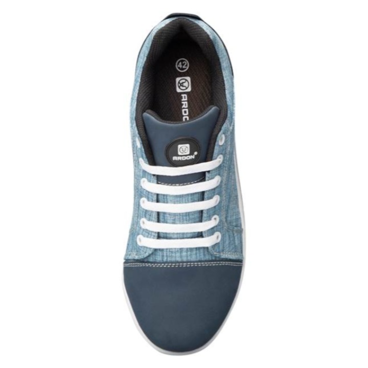 Pantofi de protectie S1P cu bombeu compozit si lamela, Ardon DERRIK DENIM, Piele naturala, Albastru, 39