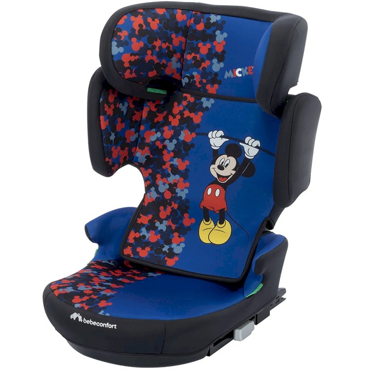 Scaun Auto Pentru Copii Bebe Confort Disney Hera I-Fix, I-Size, 100-150 cm, 3.5 - 12 ani, 15-36 kg, Fun Mickey, Albastru/Multicolor