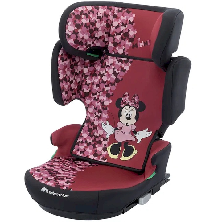 Детско столче за кола Bebe Confort Disney Hera I-Fix, I-Size, 100-150 см, 3.5 - 12 години, 15-36 кг, Забавна Мини, Червено/Многоцветно