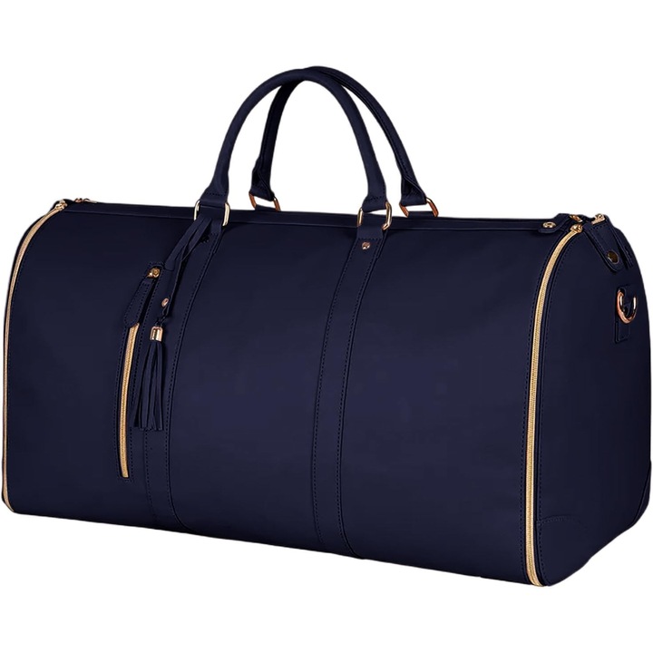 Repülőgépes utazótáska, Ravadino™ vállpánt, belső/külső zsebek, öltönyruha rekesz, állítható vállpánt, cipőrekesz, csúszásgátló cipzárak, vízálló, uniszex, kék