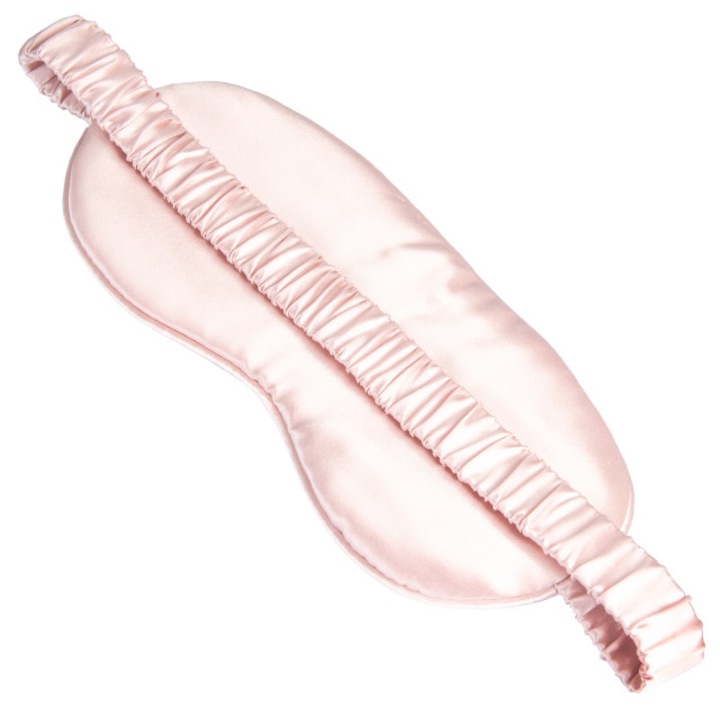 Opaska de ochi din matase Loczek, 100% matase, 8 straturi, roz