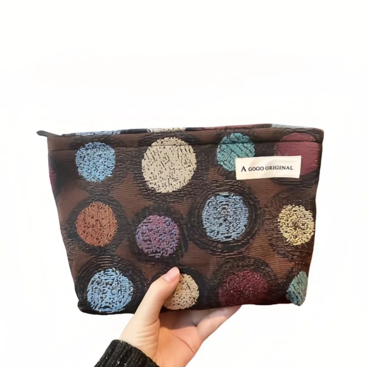 Несесер за грим Сладки малки козметични чантички за жени и момичета, чантичка за тоалетни принадлежности с цип, чантичка за грим