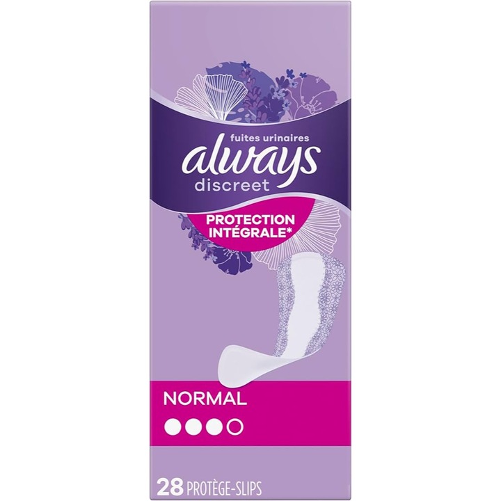 Absorbante zilnice, Always Discreet, flux normal, 28 buc