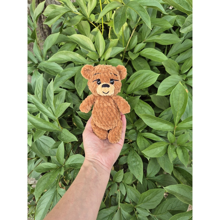 Ursulet de crosetat „Bear-y Cute” – Urs brun (16 cm)