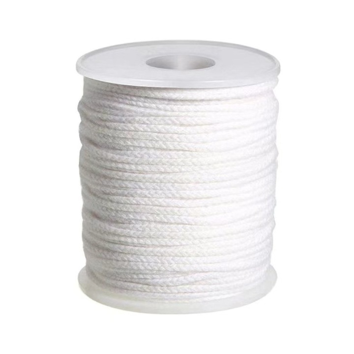 Fitil pentru lumanari, Gkllonve, Bumbac, 61 m, Alb