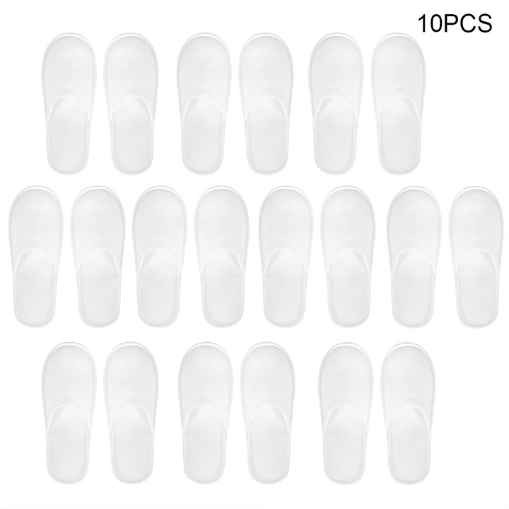 Комплект от 10 хотелски чехли за еднократна употреба, 27x11x0.5 см, 332 г