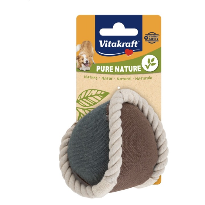 Pure Nature Eco kutyajáték - 100% pamut, tartós, műanyagmentes, biztonságos rágáshoz/játékhoz