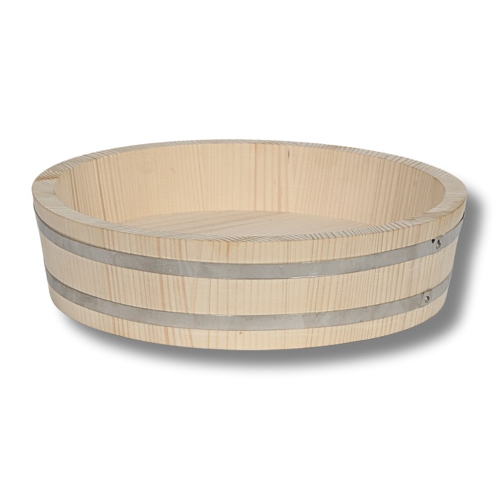 Tava rotunda pentru orez, Woodcraver, lemn, natur