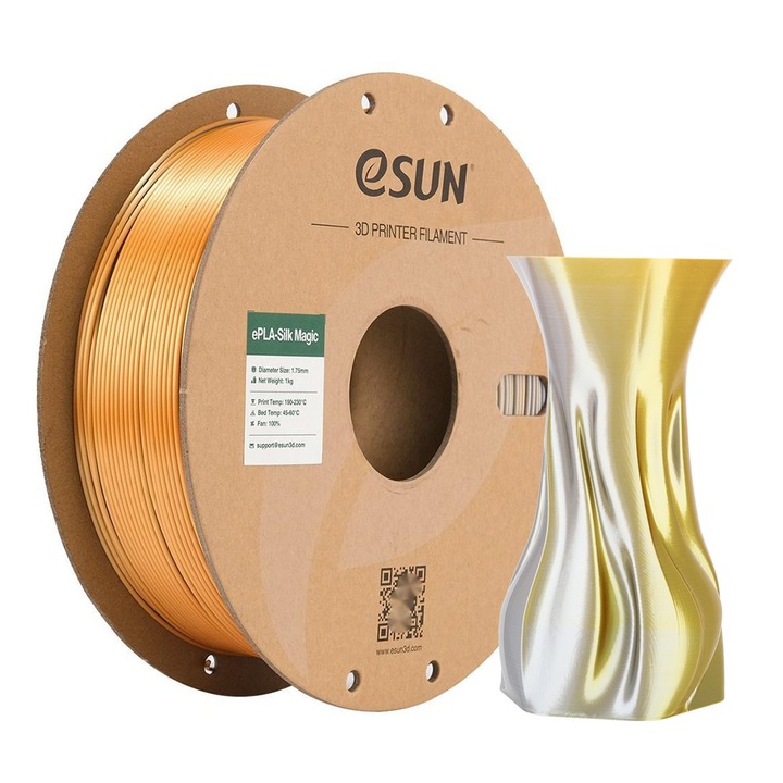 Filament eSUN PLA Silk Magic filament Gold-Silver 1.75mm 1KG