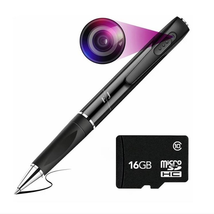 Pix spion SkyTechs® camera si microfon dispozitiv inregistrare audio video foto pix cu camera ascunsa de securitate video HD 1080P portabila pentru interioara/exterioara reincarcabila prin USB