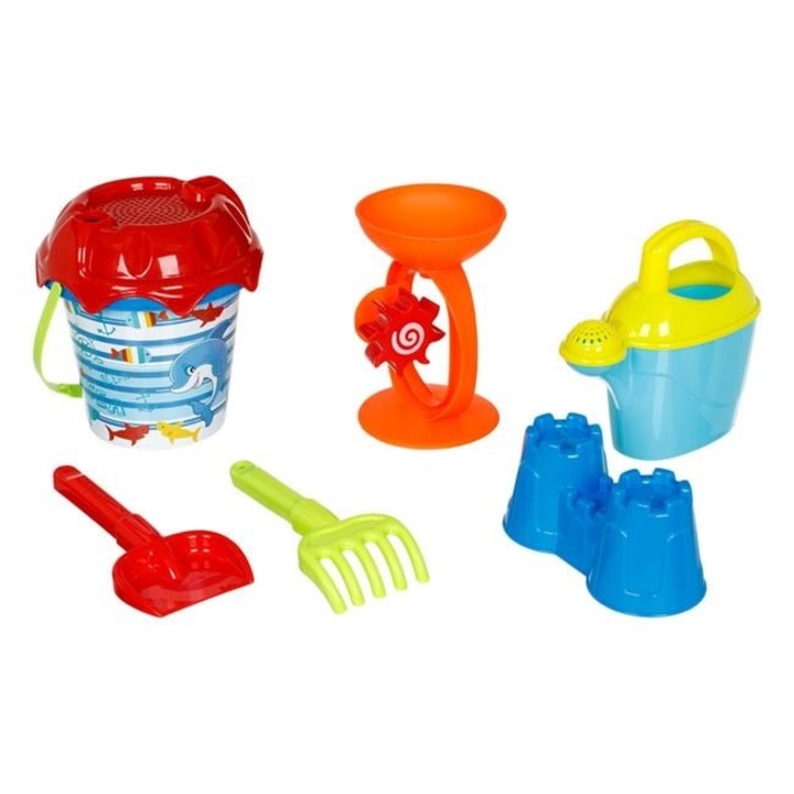 Set Galetusa Plaja cu Rucsac Transparent, Model Rechin si Pesti, Accesorii Incluse – Jucarie Nisip Baieti/Unisex – ANTBRO®