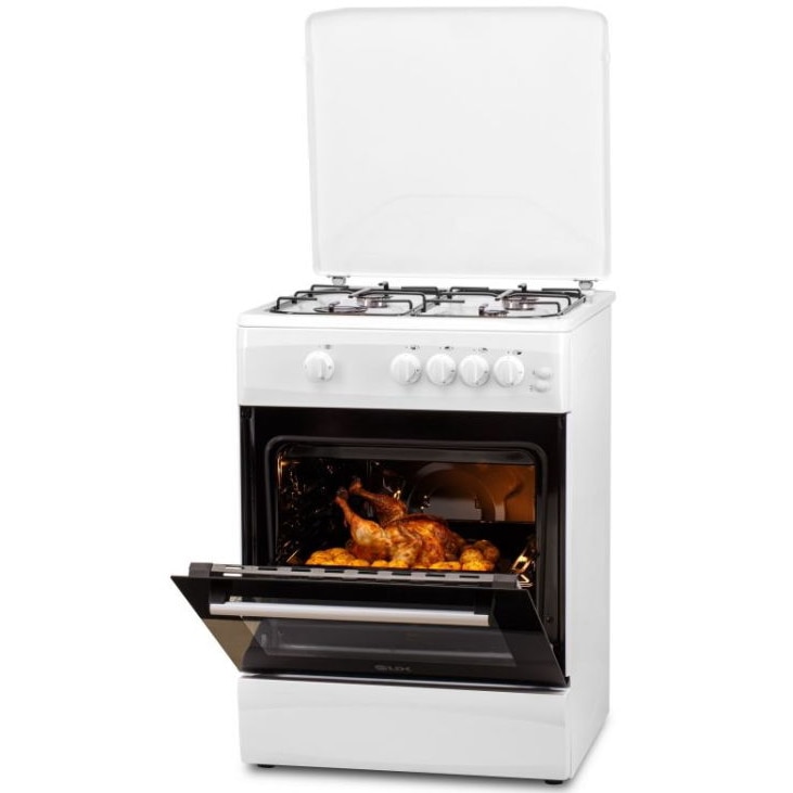 Aragaz LDK 6060 GRAI WH RMV NG, Gaz, 4 Arzatoare, Siguranta, Aprindere electrica Alb