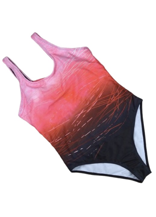 Fürdőruha, SK-221, M, 82% poliészter, 18% spandex, rózsaszín, formálja a sziluettet, meghosszabbítja a szárakat, díszes pántok