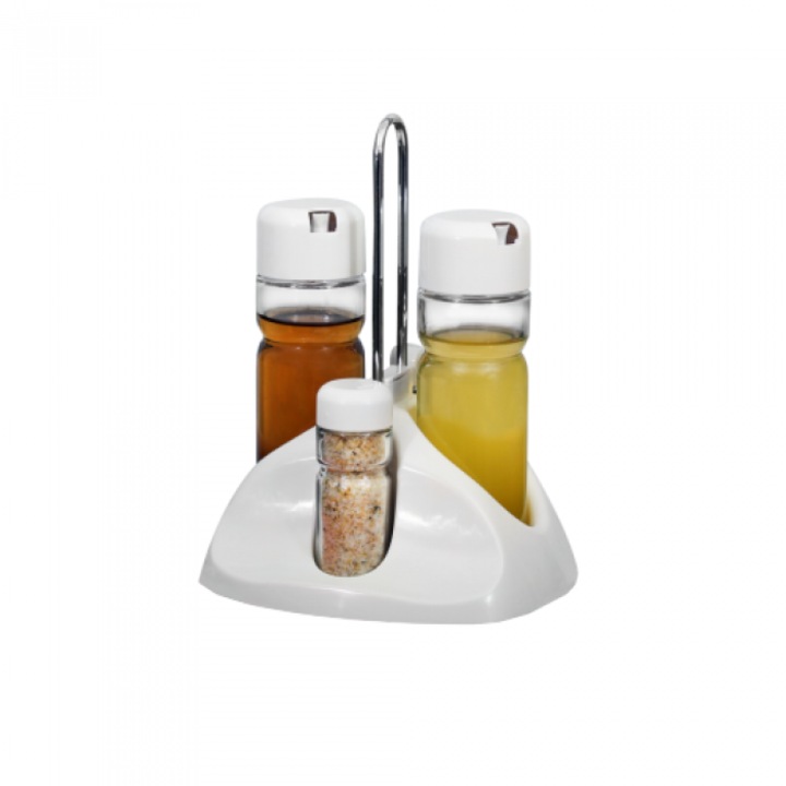 Oliviera 4 piese RAKI suport plastic 160/35ml culoare alba COLOR LINE