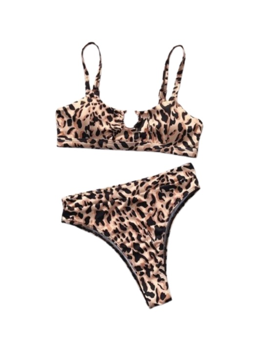 Fürdőruha, SK-153, L, 82% poliészter, 18% spandex, magas derekú, tanga, kétrészes szett, állítható pántok, kivehető bélés
