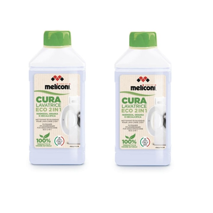Ökológiai vízkőoldó mosógépekhez ECO 2 az 1-ben - 2*250 ml, 4 vízkőoldó, Meliconi