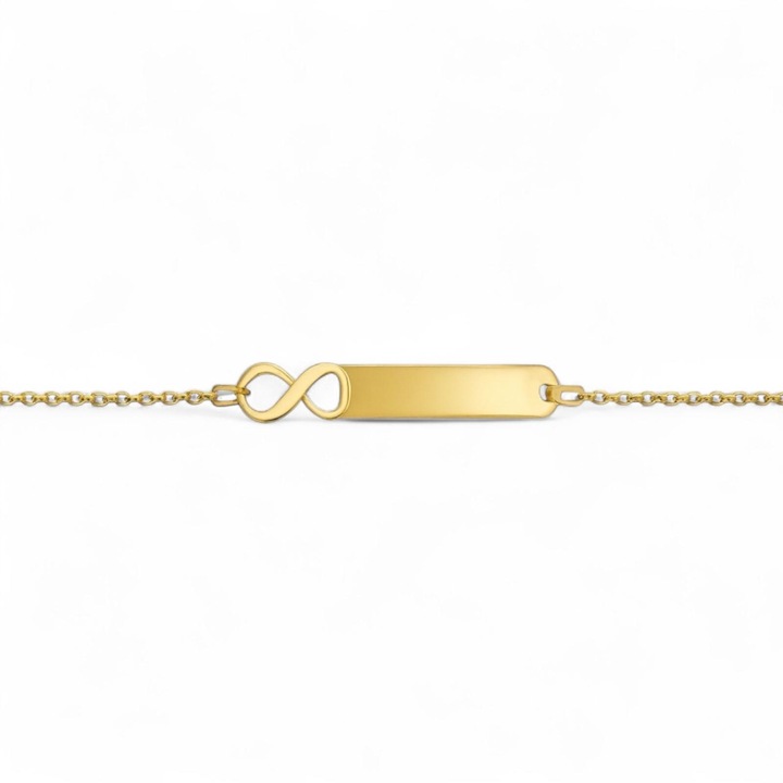 Bratara fetite aur 585, 14 cm, 1.25g, placuta semn infinit