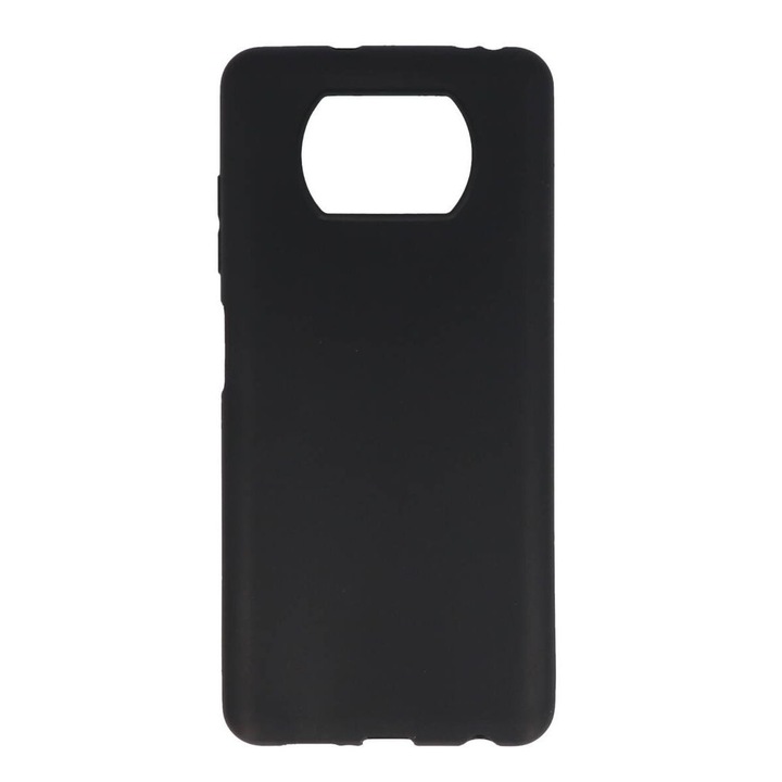 Husa telefon Oba Style pentru Xiaomi Poco X3, silicon mat, protectie completa, neagra