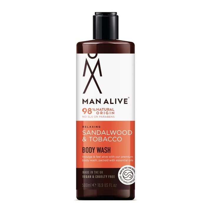 Man Alive tusfürdő szantálfa és dohány illattal 500ml