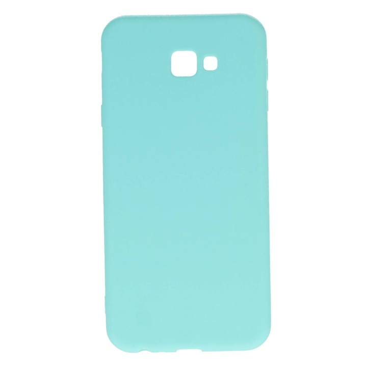 Husa telefon pentru Samsung Galaxy J4 Plus, silicon, protectie completa, turcoaz