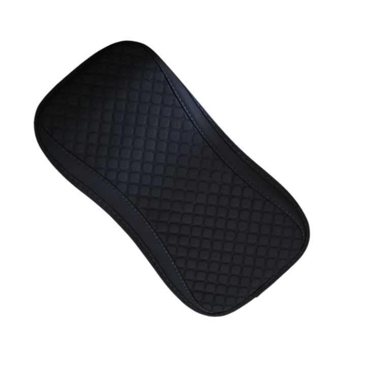 Husa Universala HOZRO, pentru Cotiera Auto, Piele Texturata Carbon, Impermeabila, Antiderapanta, Negru – Compatibila cu Majoritatea Masinilor, Potrivita pentru Toate Sezoanele