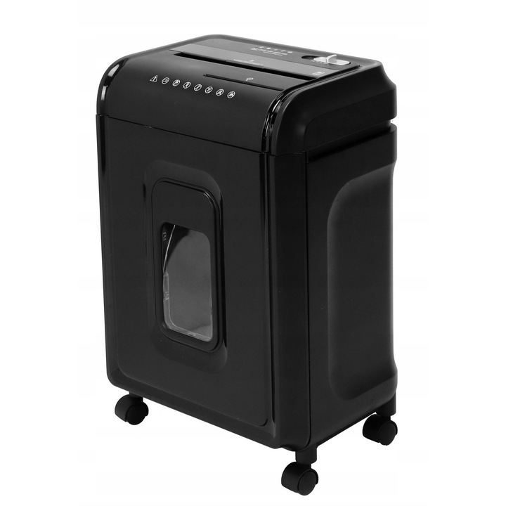 Distrugător de documente VeroTech VS-1012CC, 12 foi, 18L, 5x28mm, 329x226x495mm, cu ulei inclus