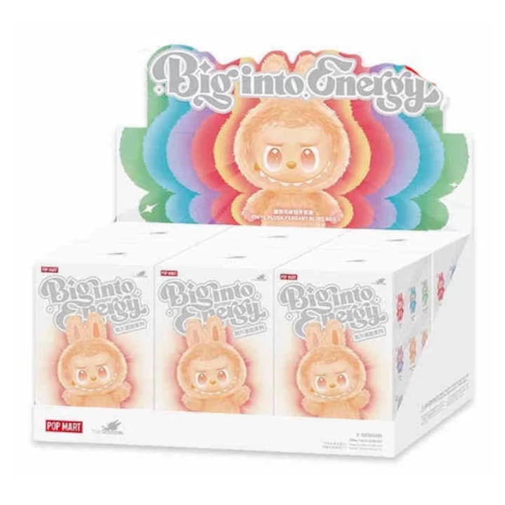 Плюшена играчка Labubu, 17 см, Pop Mart, преносима, комплект от 6