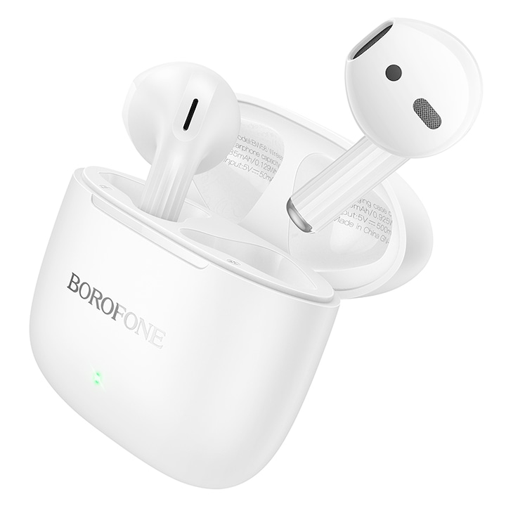 Bluetooth слушалки Borofone TWS BW56, бели