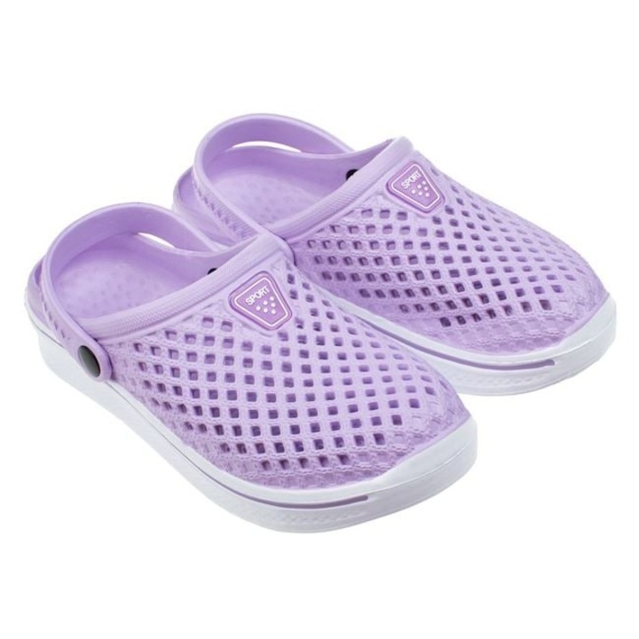 Slapi Saboti Lila cu Curelusa pentru Femei 39-40 – Papuci de Plaja Confortabili si Stilati – ANTBRO®