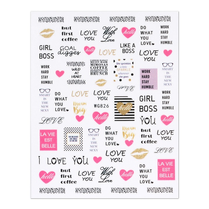 Abtibild unghii Love WG826