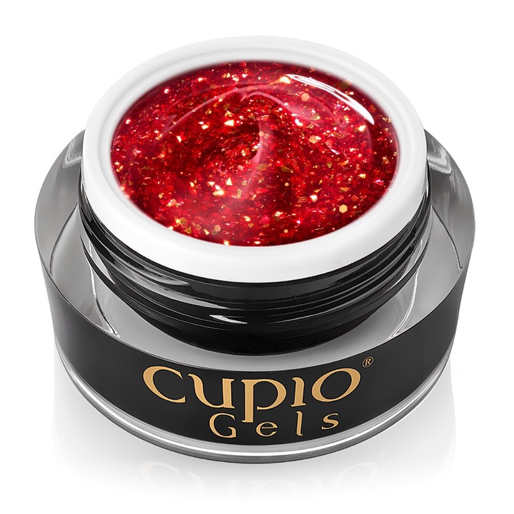 Gel UV de Construire Cupio Glitter Glam, Multicolor, 15ml