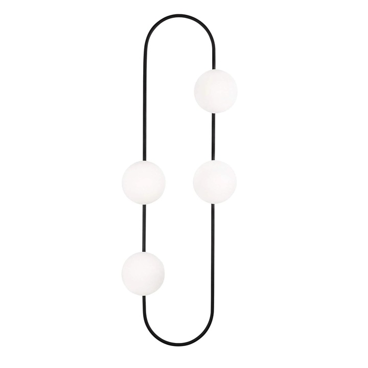 Abakus 4901 fali lámpa, fekete / fehér