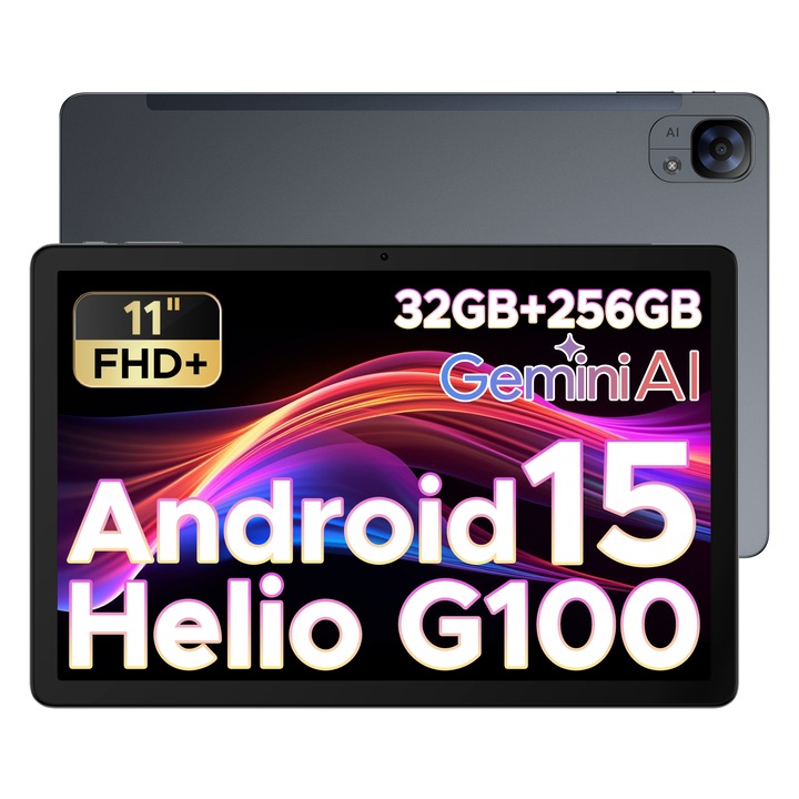 Таблет Doogee Tab E3, 11 инча FHD+ 90Hz, 32GB RAM, 256GB, металик, черен