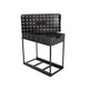 Organizator bucatarie multifunctional VarioShop®, cu doua rafturi extensibile si carlige, raft blat pentru condimente, accesorii de baie sau birou, design compact, 36 x 40 x 22 cm, Negru