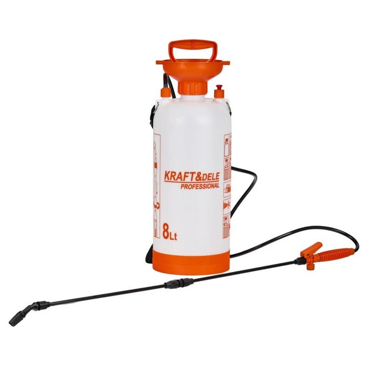 KRAFT&DELE KD2034 nyomáspermetező, 8L, állítható lándzsa 45-80cm
