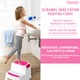 Scaunel Inaltator pentru Copii Teno®, multifunctional, doua trepte, suprafata anti-alunecare, pentru bucatarie/baie, tip scara, confortabil, sigur, roz