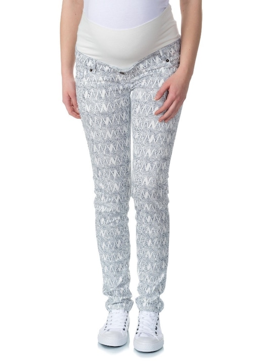 Kismamanadrág, BELLYBUTTON MATERNITY, fehér, kényelmes, pamutból és elasztánból, 40 EU