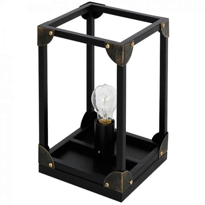 Veioza Case Tl1 6564, cu intrerupator, 1xE27, neagra, IP20, Klausen