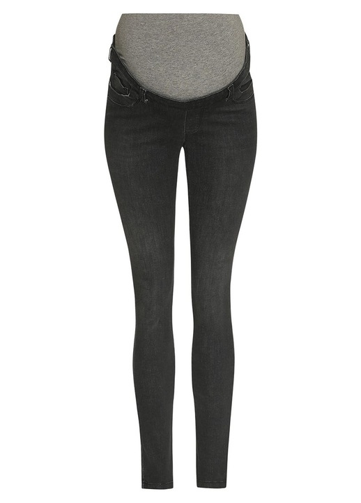 Női nadrág, Bellybutton Mama, pamut/poliészter, magas derekú, fekete, 48 EU