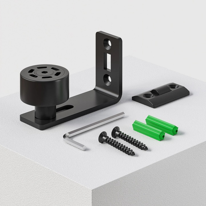 Ghidaj podea CCJH pentru usi glisante, negru, 9.3x3x6cm