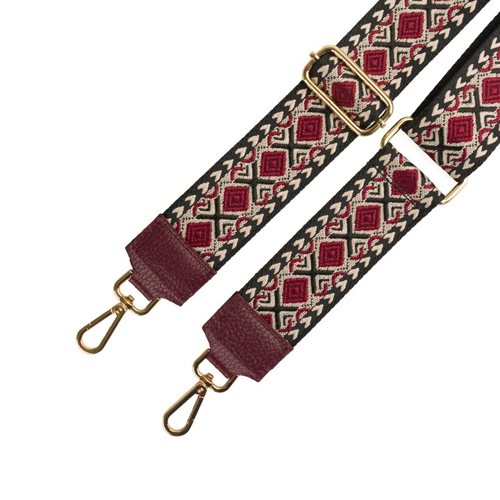 Bareta Multicolor 2 - Piele Naturala - Bordo, Reglabila, 132 cm. max, Bareta Piele Naturala, Barete, Piele Naturala, Bareta Piele
