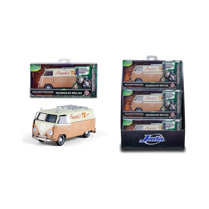 Transformers T7 Volkswagen Wheeljack fém autó, 1:32 méretarány, Jada