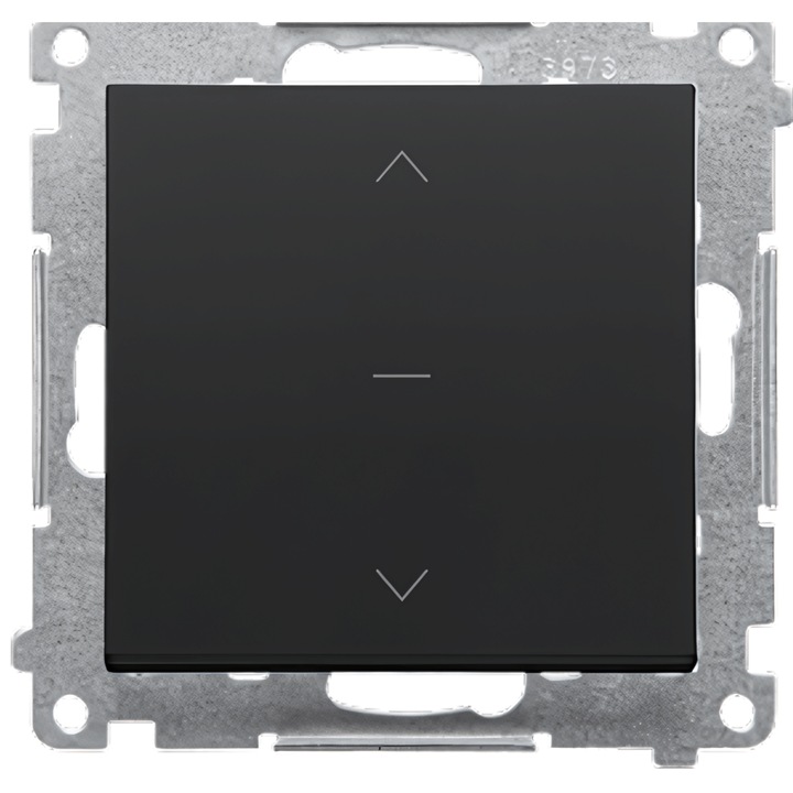 Buton roleta Simon 55, 10A, 250V, negru mat